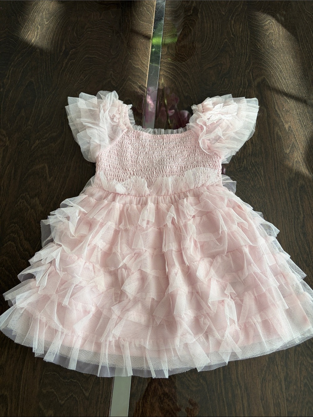 The Children's Place Pale Pink Ruffle Tulle Dress